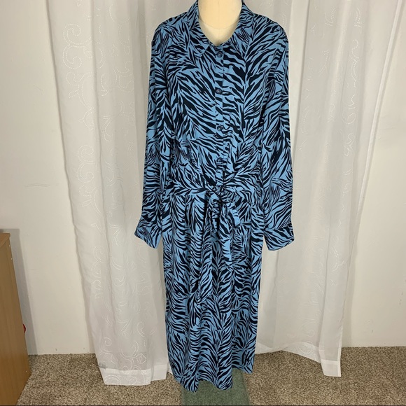 Standards & Practices blue Zebra Fever dress NWT - Picture 4 of 14